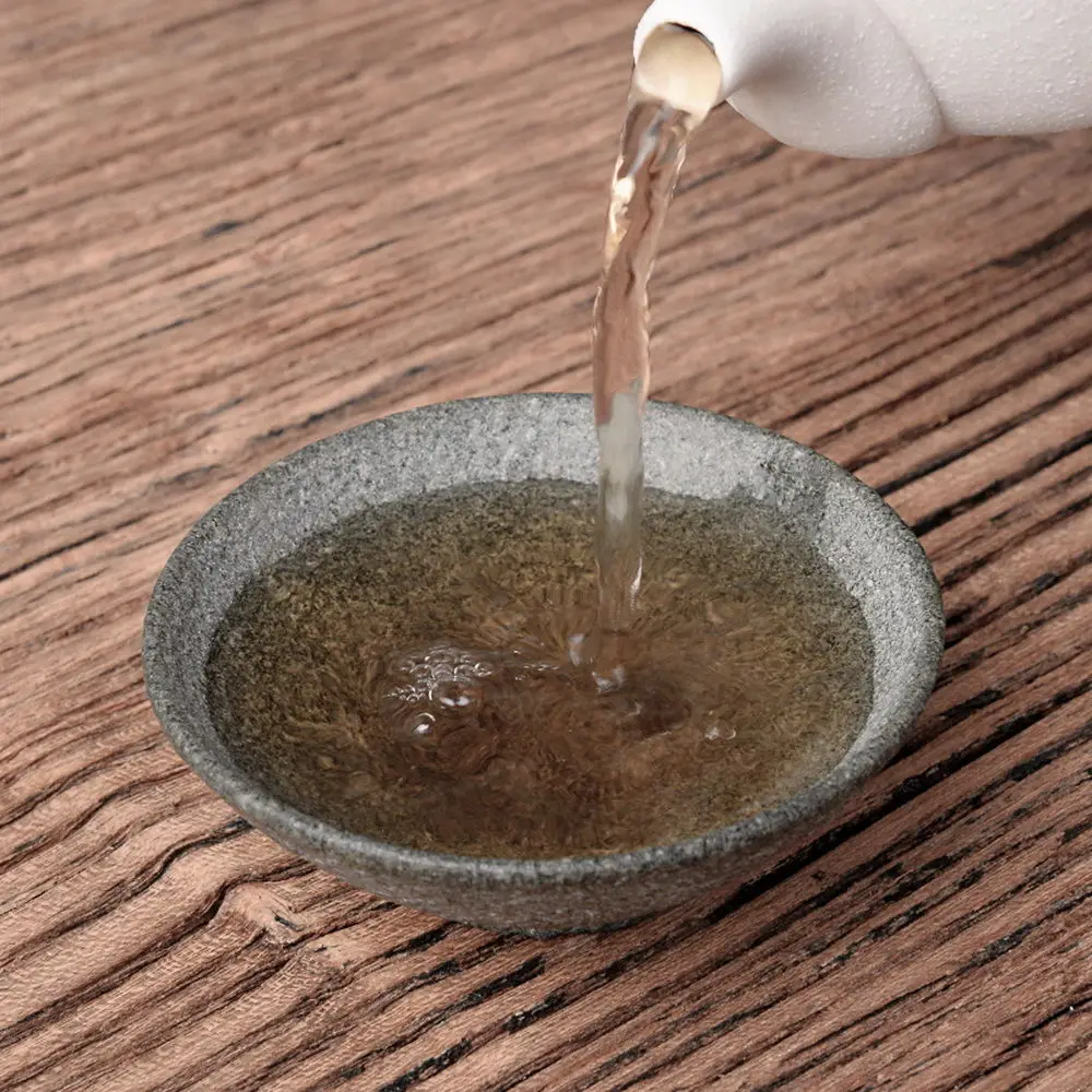 Ручной работы широкополая Granodiorite Камень Gongfu Чай чашка для церемонии 60 мл|tea stone|stone