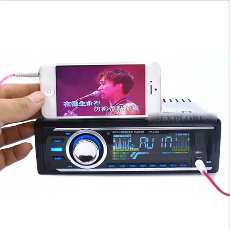 New 2015 Car mp3 Player Wireless Fm Transmitter DC12V 24V Blue Light USB SD AUX Remote Control Stereo Audio Radio HP-2126 | Автомобили и