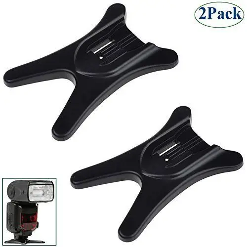 

2 Packs Camera Hot Shoe Flash Stand with 1/4" Metal Tripod Thread fr Flash,light