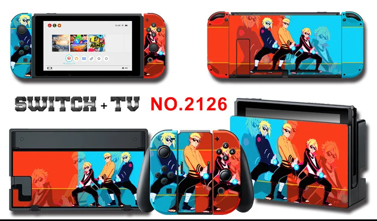 Для nintendo Switch Pain sticker консоль Dock Joy Con полное покрытие цветной бумажной кожи Закаленное стекло протектор экрана от 2000-2305
