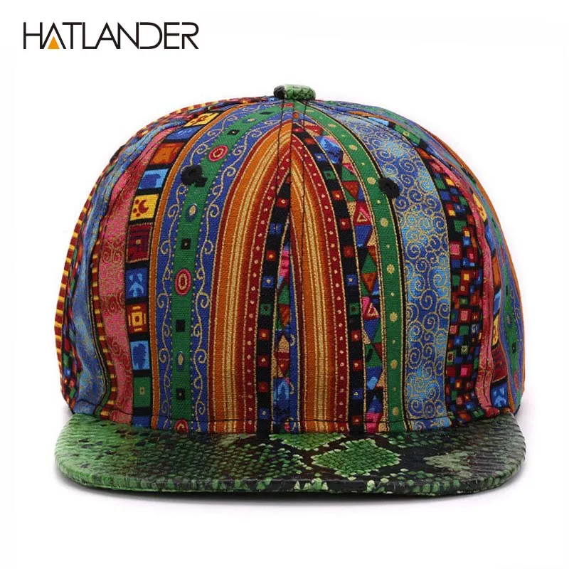 HATLANDER,, кожа, змеиная кожа, бейсболки с плоским козырьком, спортивные кепки, casquette, уличная хип-хоп кепка для мужчин и женщин