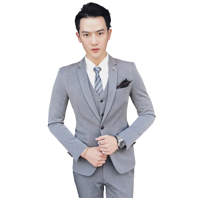 new Suits Han edition cultivate morality suit men's suits white-collar work clothes dress the stylist three-piece SJT57 - P300