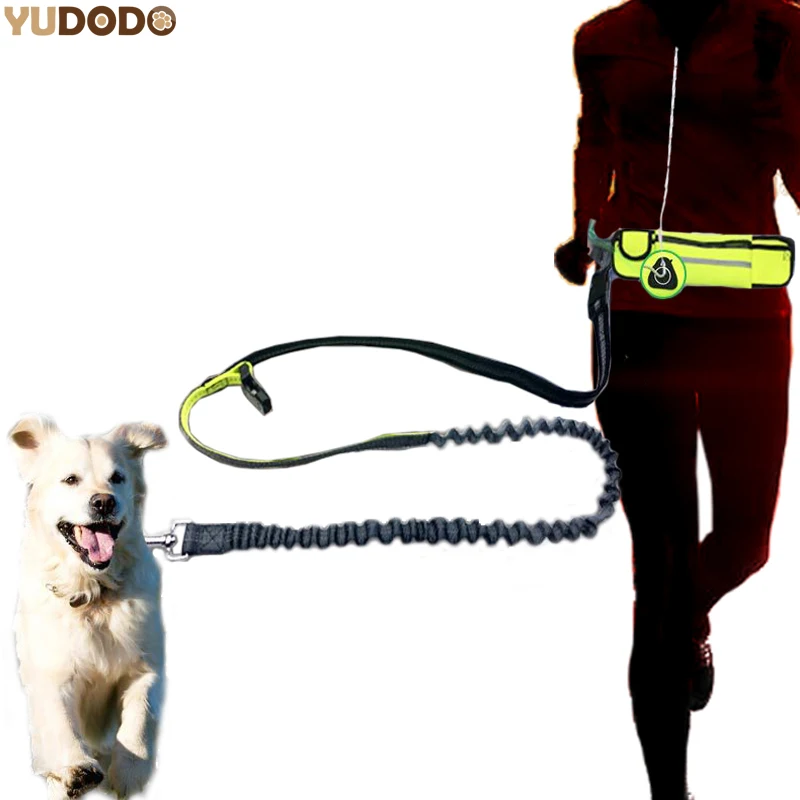 Нейлоновый Поводок для собак с мешочком Регулируемый эластичный ремень поводок