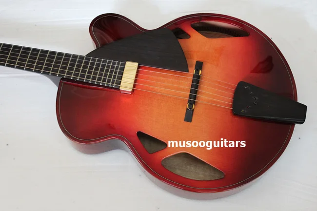 Новый бренд AAA ручной работы Archtop 16 "Джаз гитара с чехлом в Sunburst|Гитары| |