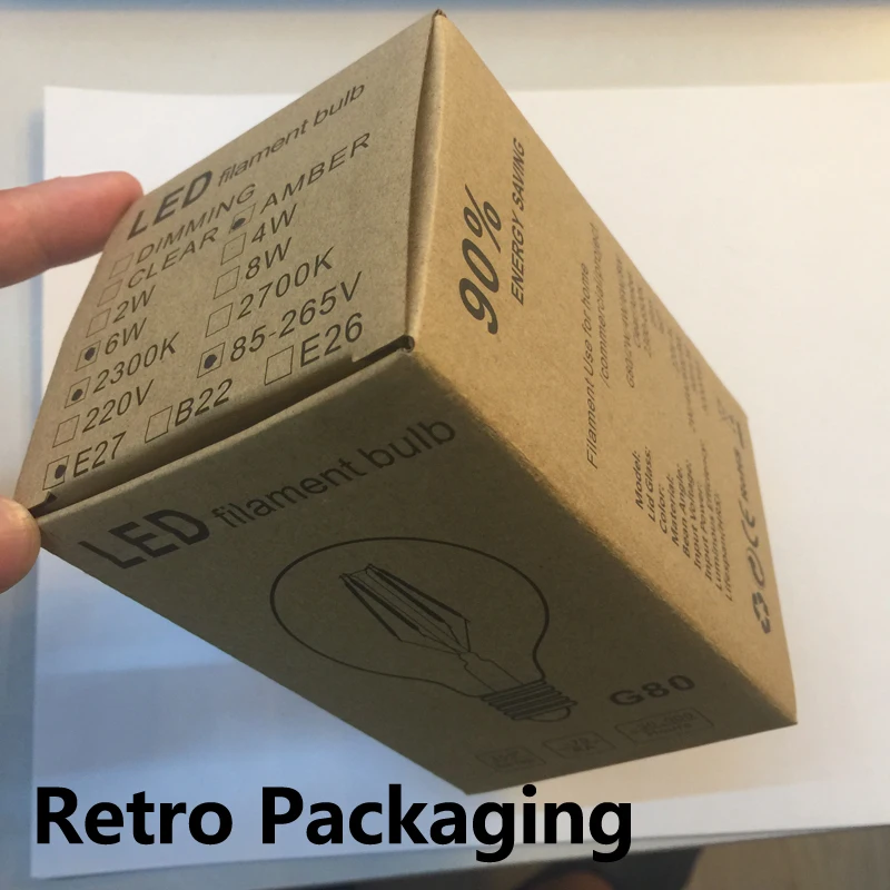 G95 LED 8W Gold Filament bulb E27 Light 220V 240V Edison Bulb Lamp Retro Incandescent Glass Appearance | Освещение