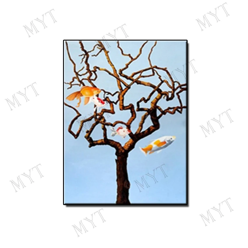 

Unique Hand-painted abstract animal Oil Painting on canvas landscape wall art picture for Living Room home Decor unframed