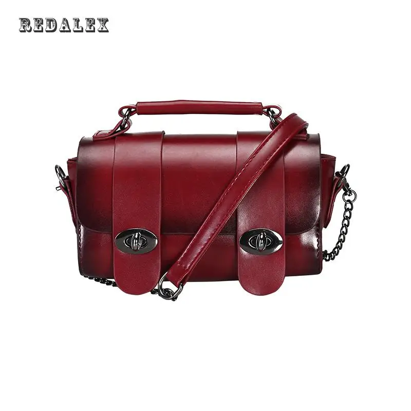 Новая Цепь Crossbody Двойной Замок Плеча Небольшой Пакет Все-Подбирать Модные Сумки