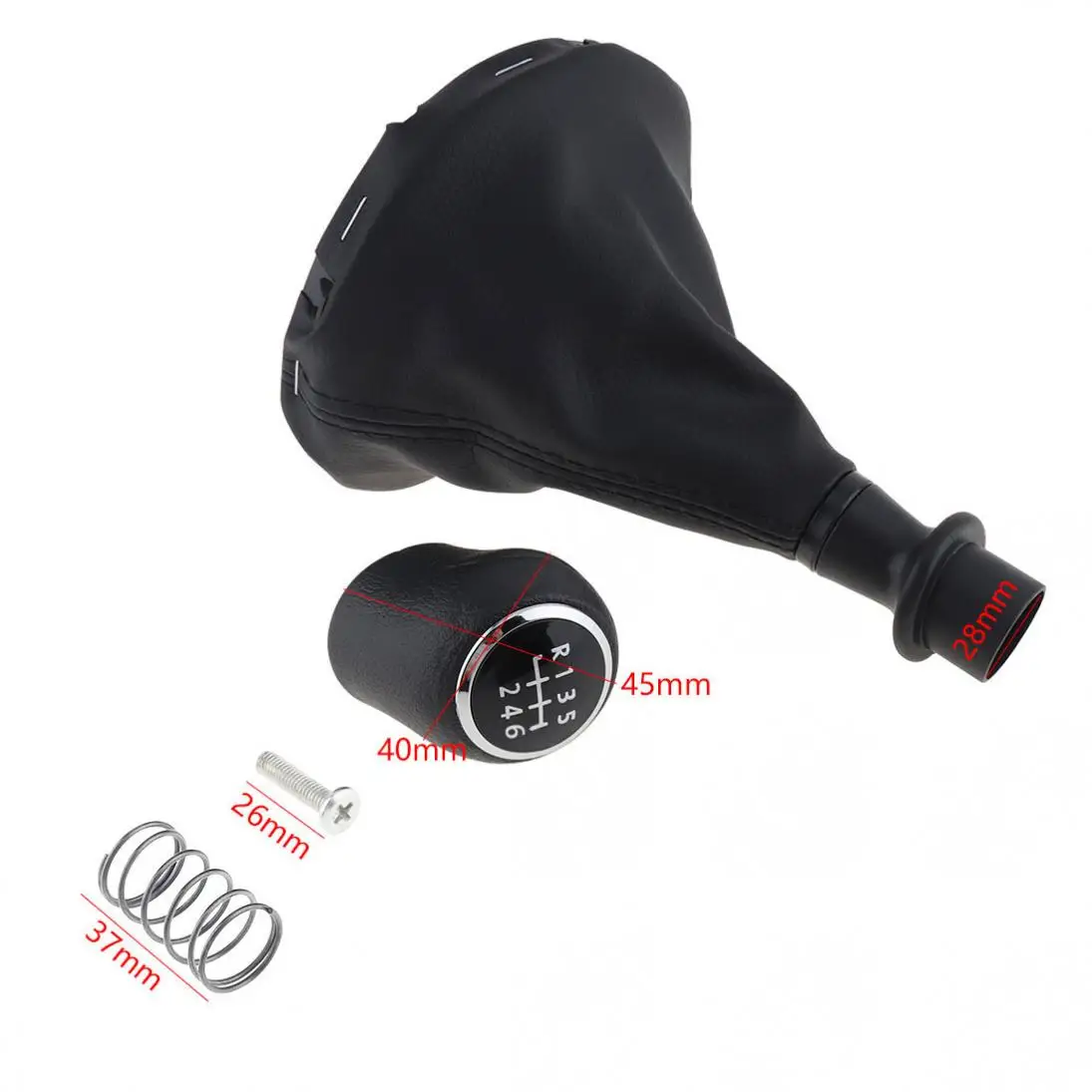 6 Speed Car Manual Gear Shift Handball Knob With Dust Cover/Spring/Screw for Volkswagen T5 T5.1 T6 2003 2005-2015/6 Models | Автомобили и