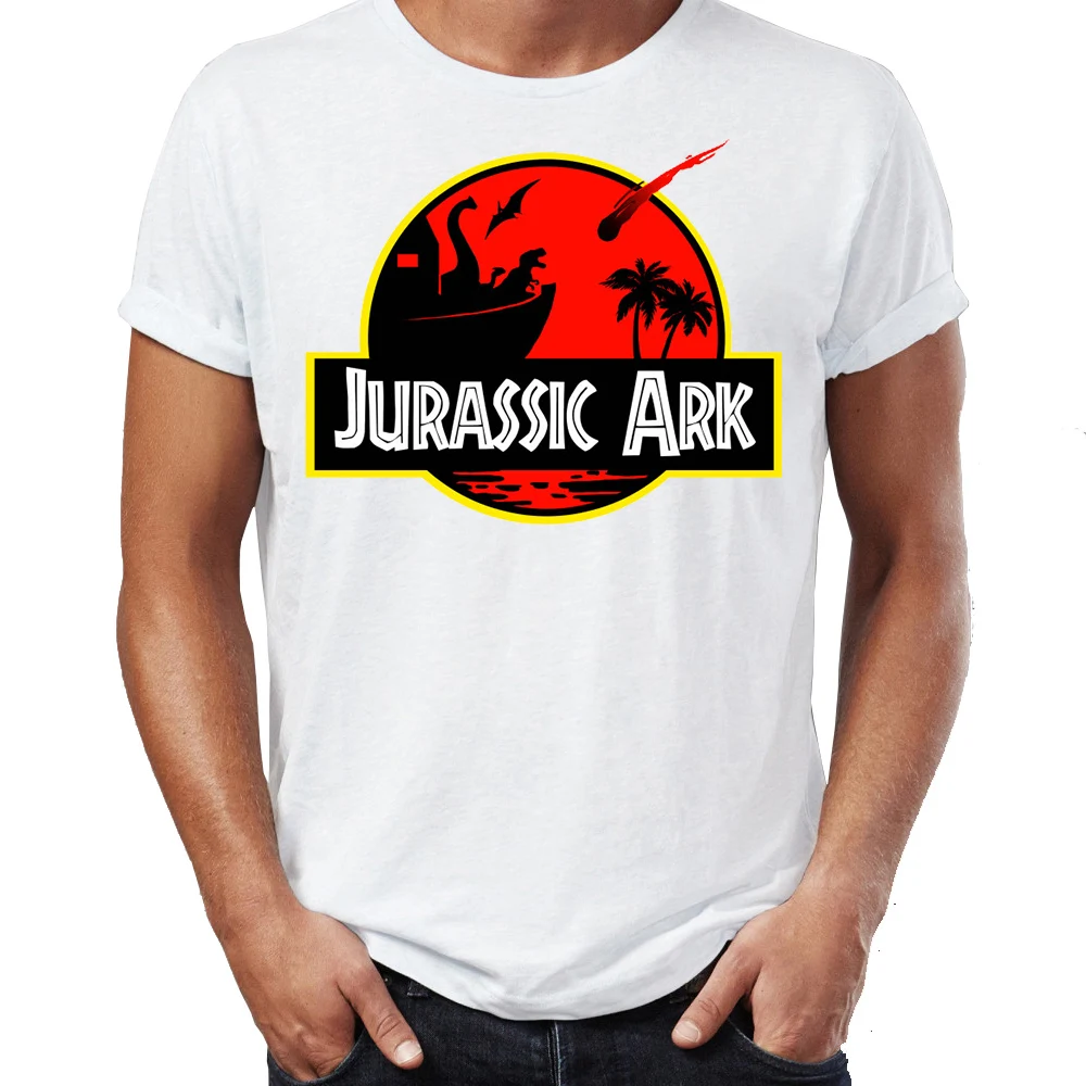 Мужская футболка с принтом Юрского периода Ark Must Go Faster Life Finds A Way Jeff