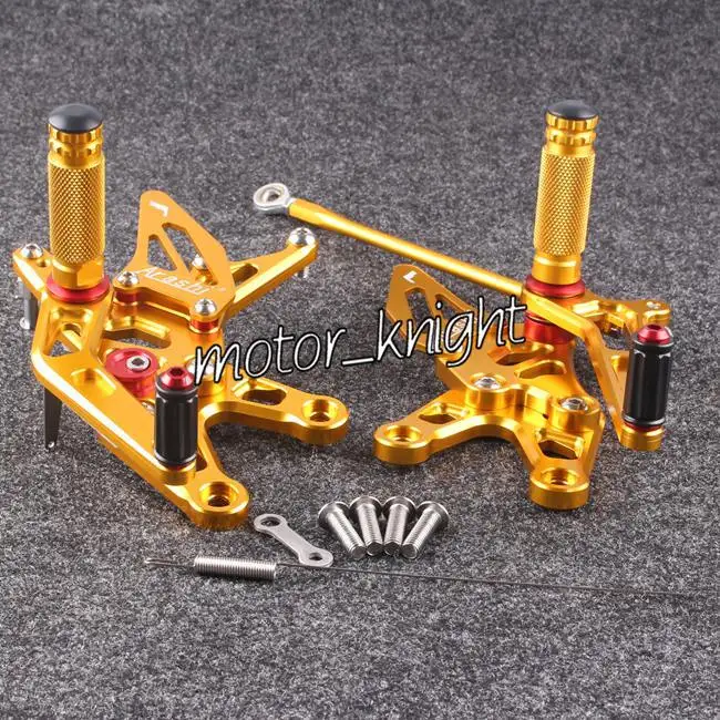 

ZX10R Rear Sets Motorcycle Foot Pegs For 06 07 Ninja ZX10R 2006-2007 Gold