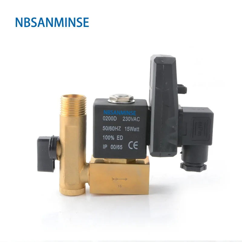 SR C 15 электронный сливной клапан G1/2 &quotвоздушный компрессор латунный DC24V AC220V 1.6Mpa