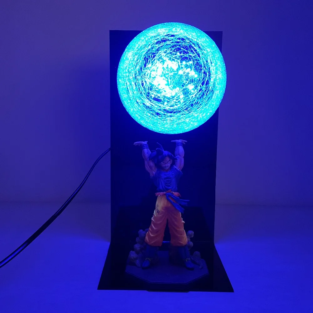 Dragon Ball Z Goku Spirit Bomb фигурки светодиодные лампы игрушки аниме Dragon Ball Супер Сон Гоку фигурка игрушка диорама 15 цветов выбрать