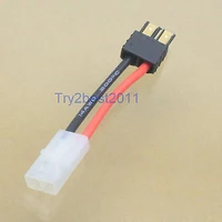 traxxas male trx to tamiya female connector adaptor 50mm 14awg wire for rc lipo