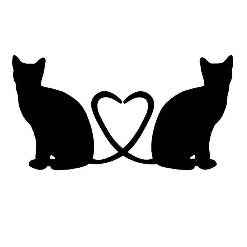 

16,5*8,3 см, любовь, кот, модное украшение окна, автомобильная наклейка, милое животное, Аксессуары для мотоцикла и автомобиля