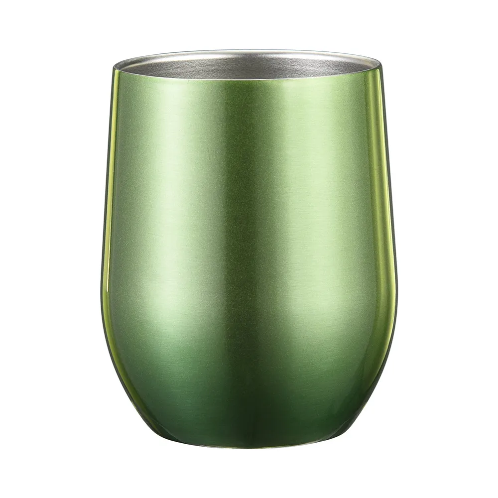 9 oz UV покрытие Сталь Stemless Стекло Нержавеющая сталь стакан с крышкой для Кофе