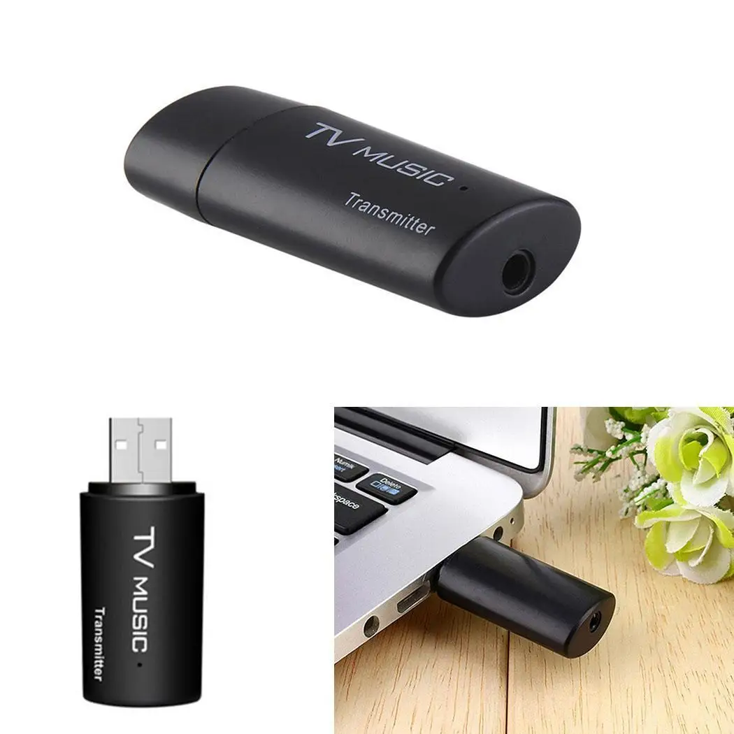 Портативный USB беспроводной Bluetooth аудио передатчик музыкальный стерео