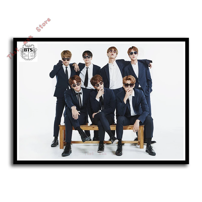 Kpop bangtan плакаты ясное изображение наклейки на стену украшение дома высокое качество принты RM Jimin Jin домашнее искусство 42*30 см без рамки - Цвет: Бургундия
