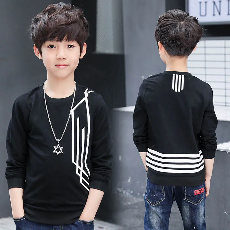 Boys Sweatshirt Spring Kids T-shirt Children Outerwear School Leisure Tops For Boy Sports 6 8 10 12 Years Teenager Sweater | Детская