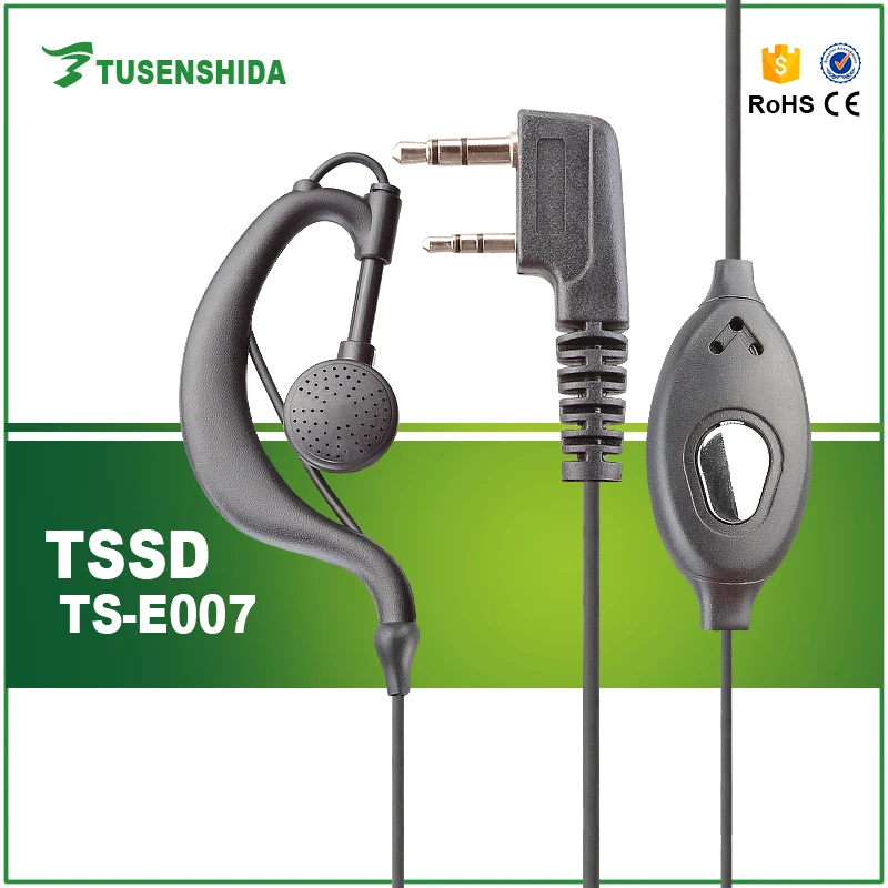 Портативная рация черные наушники 2 контактный К тип приемопередатчик гарнитура