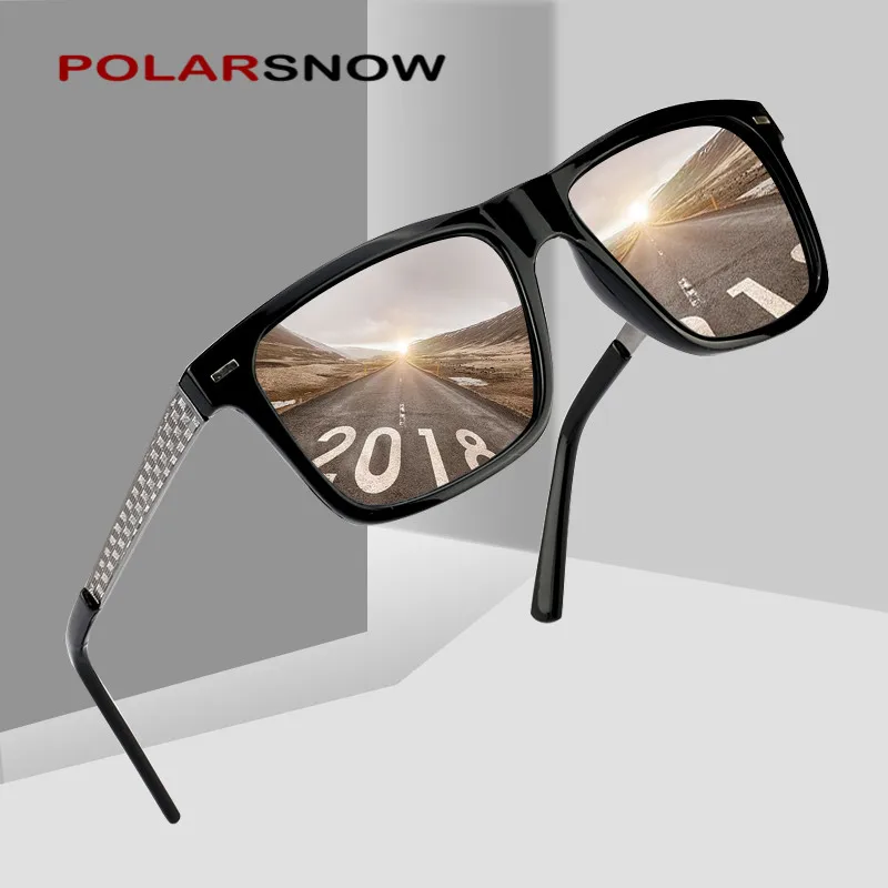 POLARSNOW Мода поляризованных солнцезащитных очков Для мужчин Брендовая