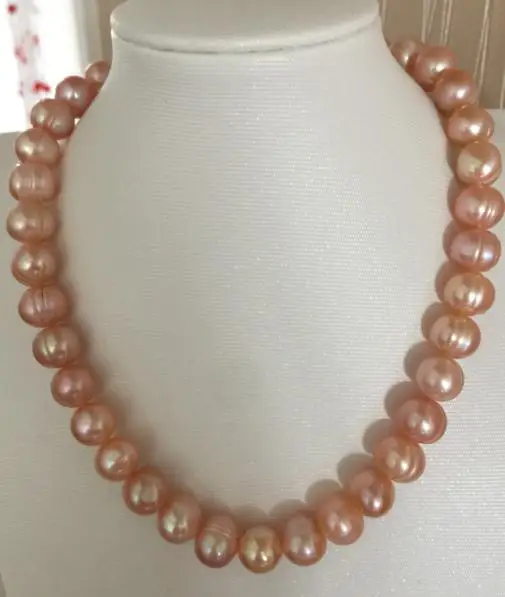 gorgeous 9-10mm south sea baroque gold pink pearl necklace 18inch 14k | Украшения и аксессуары