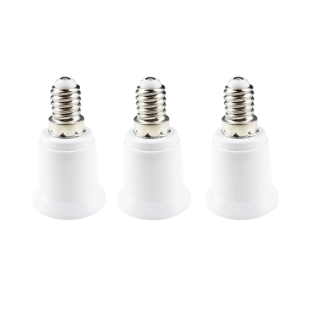 

3pcs/lot E14 to E27 conventor lamp Holder Screw Base adapter white Socket for bulb Lamp LED Light fast ship Q