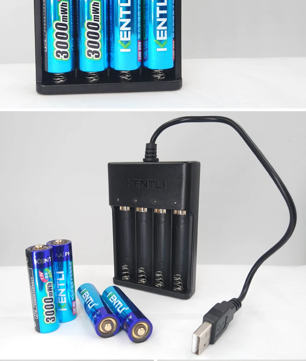 KENTLI 8 шт 1,5 v 3000 mwh AA перезаряжаемый литий-полимерный литий-ионный полимерный литиевый аккумулятор+ 4 слота USB умное зарядное устройство