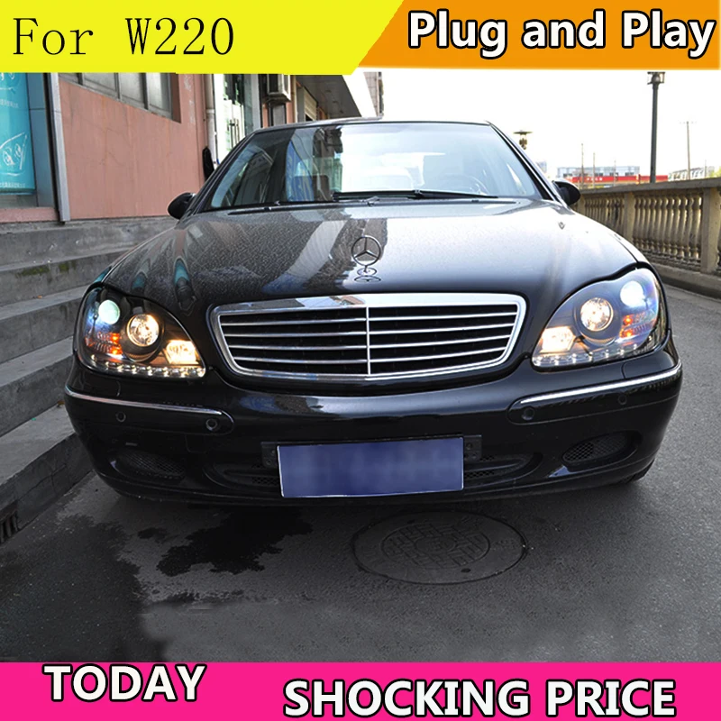 Doxa стайлинга автомобилей светодиодный налобный фонарь для Mercedes Benz GLK W208 C63 C200 C230