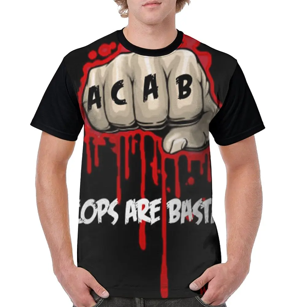 Мужская футболка с коротким рукавом SAMCUSTOM объемная креативная Повседневная ACAB cats