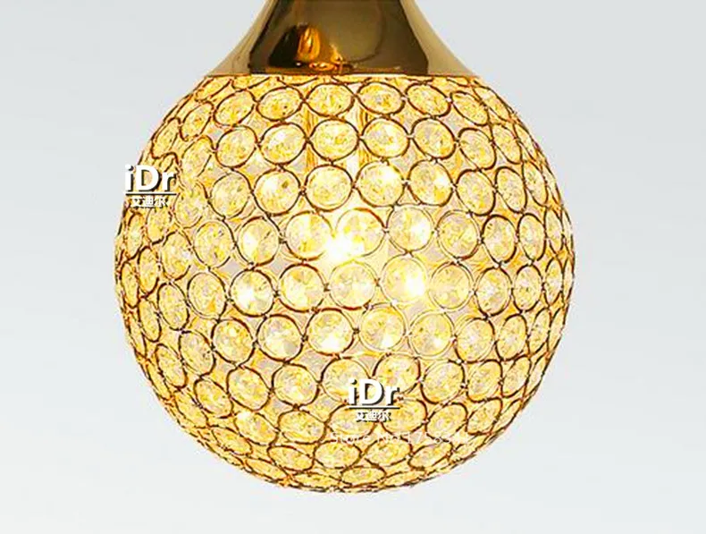 

Gold K9 crystal lamp modern minimalist art of creative living room bedroom dining hallway Chandeliers OLU-0139