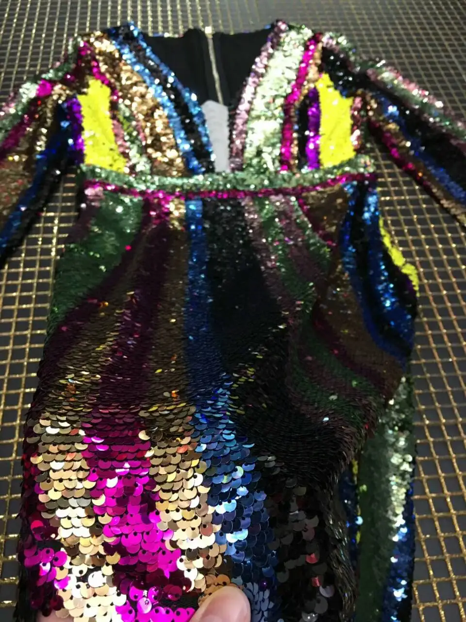 Высокое качество лоскутное Платья с пайетками Vestidos 2019 Новое Женское платье