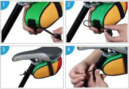 Hot Sale Red Cool Cycling Bike Bicycle Saddle Seat Rear Bag 13567-C | Спорт и развлечения