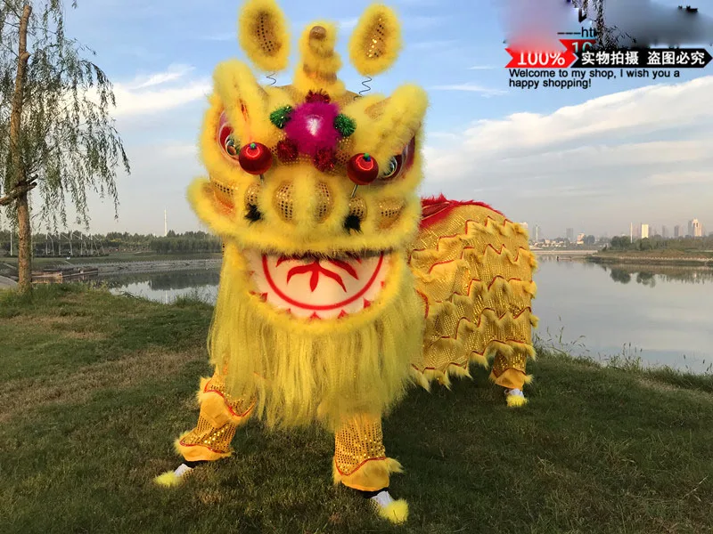 Chineses танцевальный костюм льва традиционная школьная Вечеринка косплей костюм Взрослый размер льва костюмы