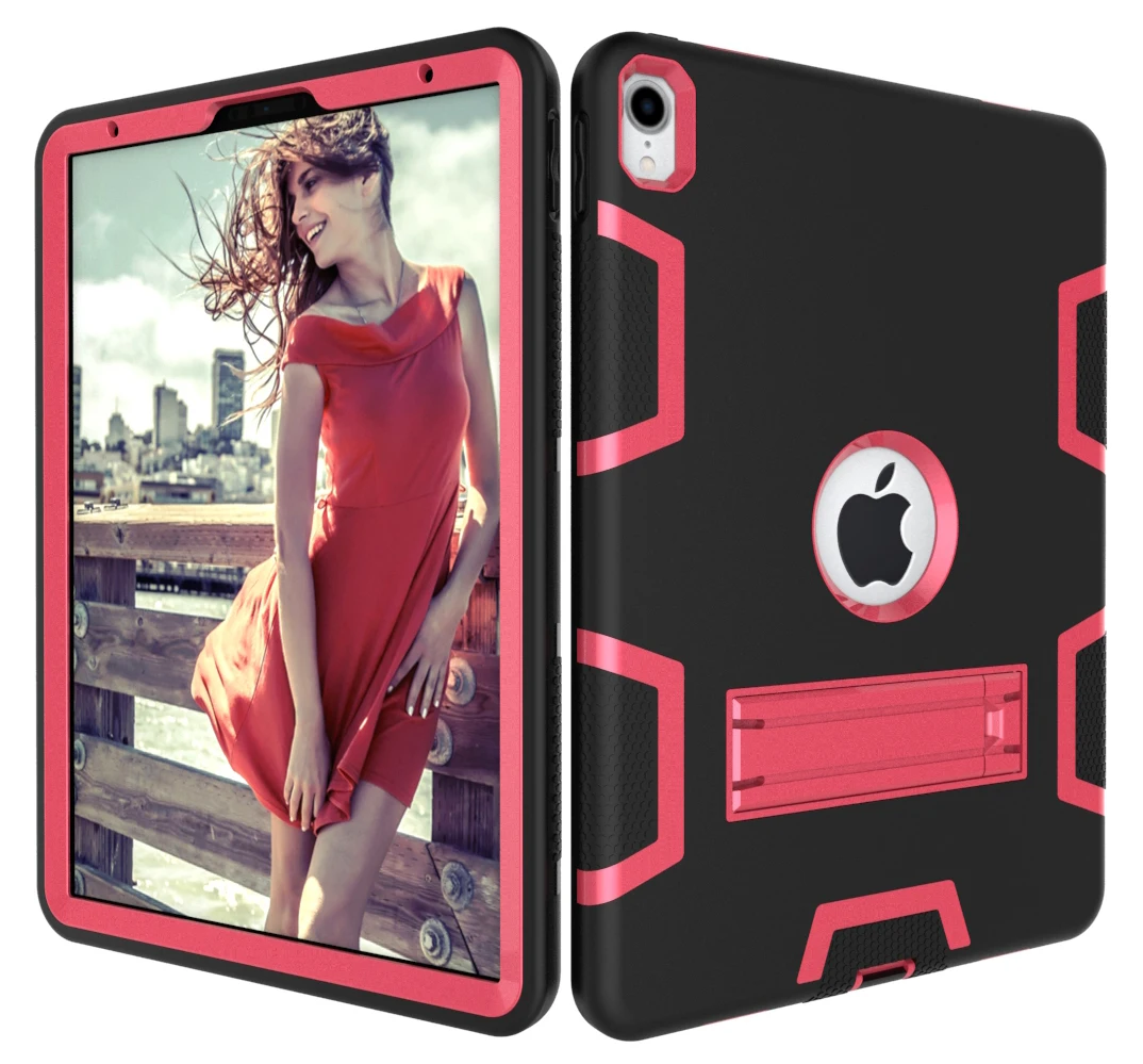 Shockproof Case for iPad Pro 11&quot 2018 High Impact Resistant Cover Hybrid 3 Layers Heavy Duty Armor Defender Full Body Protector |