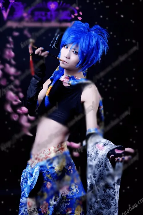 Vocaloid Kaito Setsugetsuka великолепное кимоно 2 версии Хэллоуин униформа наряд полный комплект на заказ