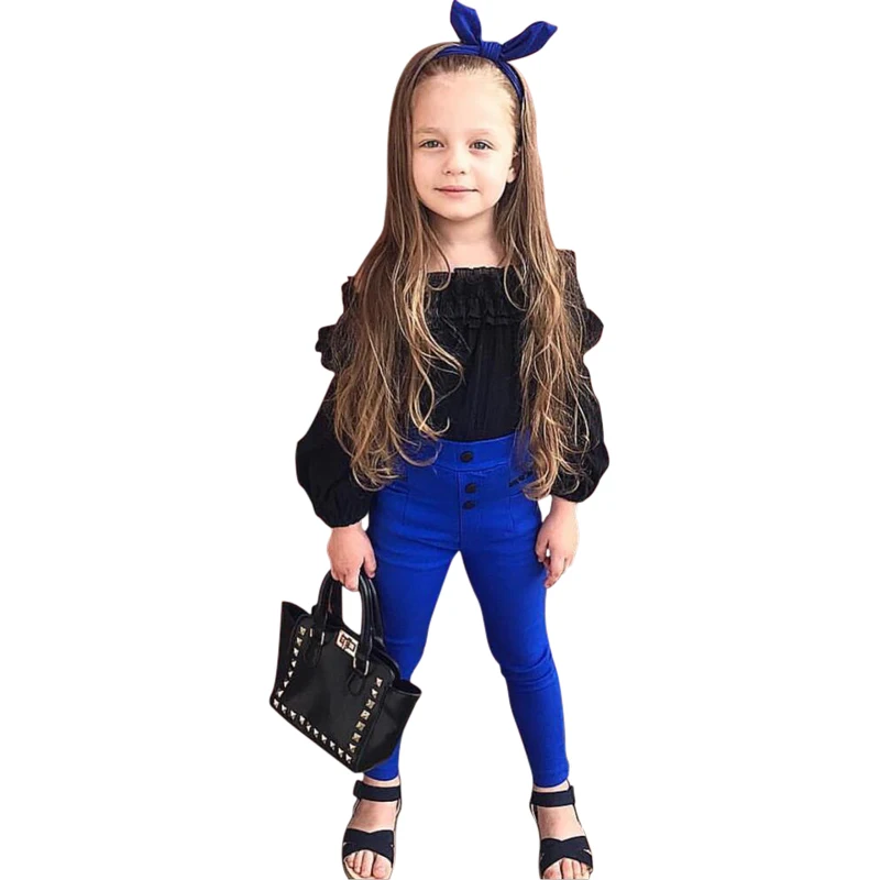 Коллекция 2017 года комплект из 2 предметов Детский костюм Модный одежды для