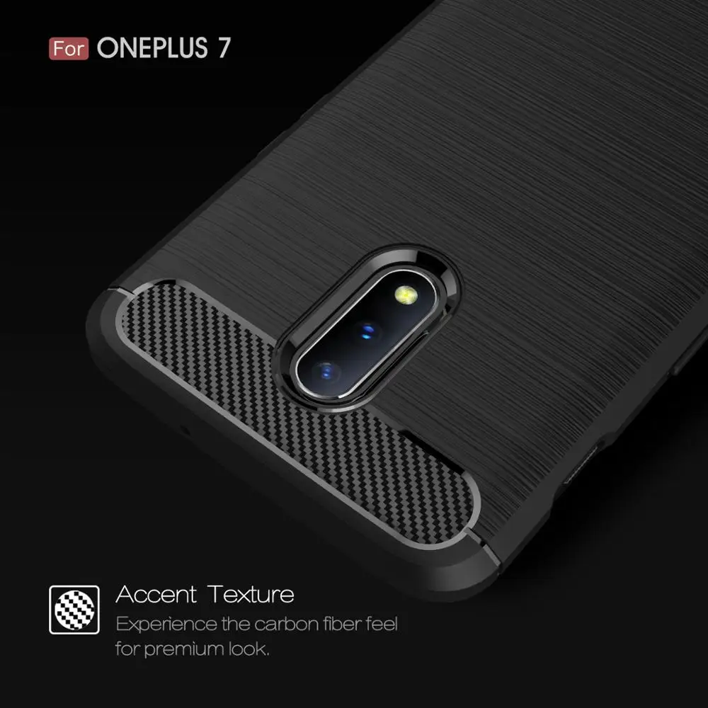 GKK for Oneplus 7 pro Case Soft Silicon Back Cover Original Carbon Fiber Fitted TPU Shockproof Pro phone case |