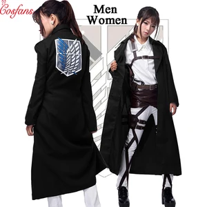 Аниме Атака Титанов Косплей Костюм для взрослых мужчин женщин ветровка плащ Одежда Косплей Костюм Фантазия Атака Титанов Титан