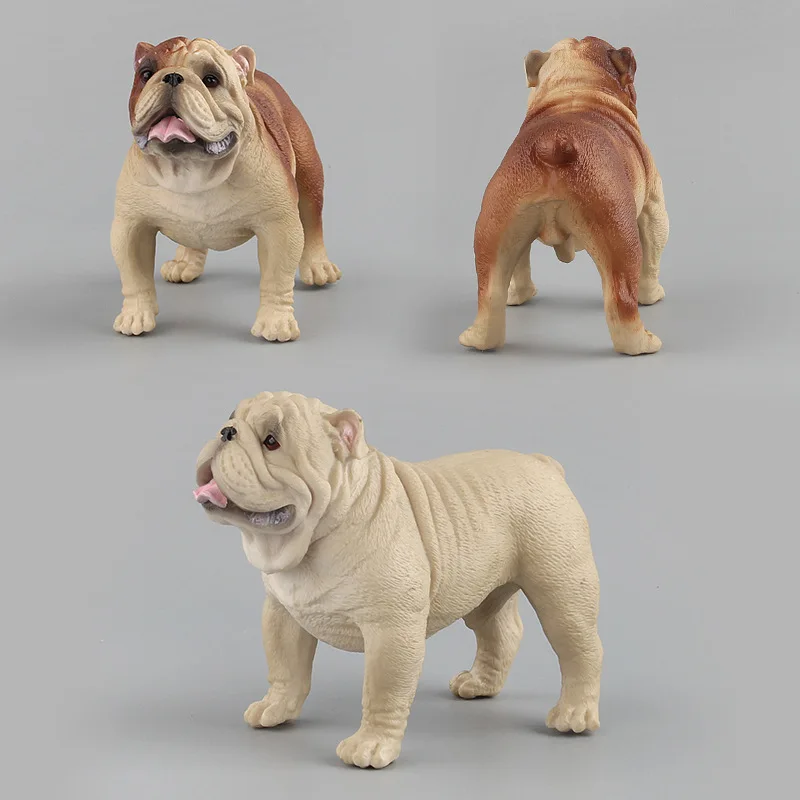 New Hand-made PVC simulation animal French bulldog toy set mini hand puppet boutique ornaments Shar Pei model | Игрушки и хобби