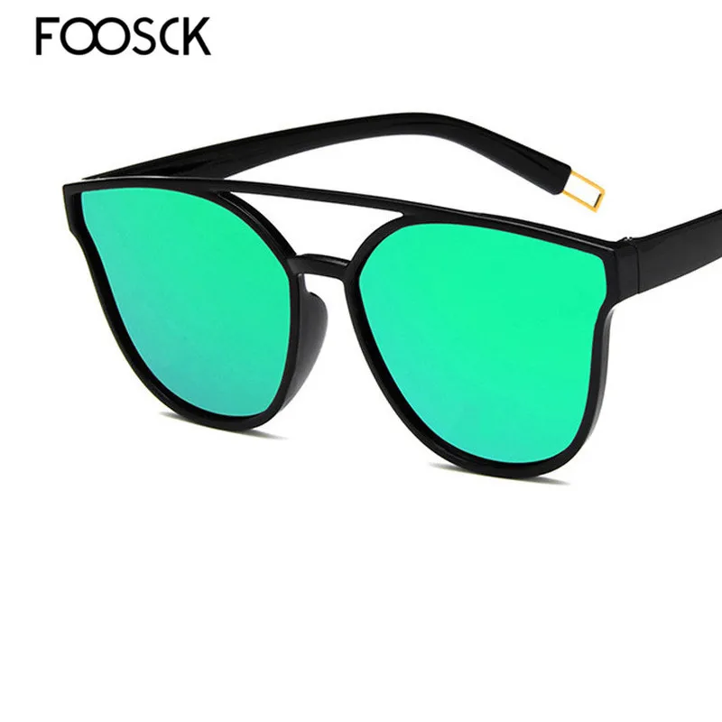 FOOSCK Топ Модные Новые брендовые дизайнерские тренды плоские черные пилотные