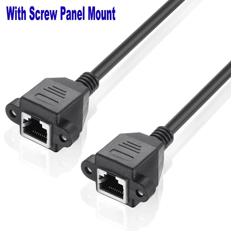 

10 шт./лот Cat5 8pin RJ45 Женский к женскому Ethernet LAN Сетевой удлинитель адаптера соединитель экранированный 30 см 60 см