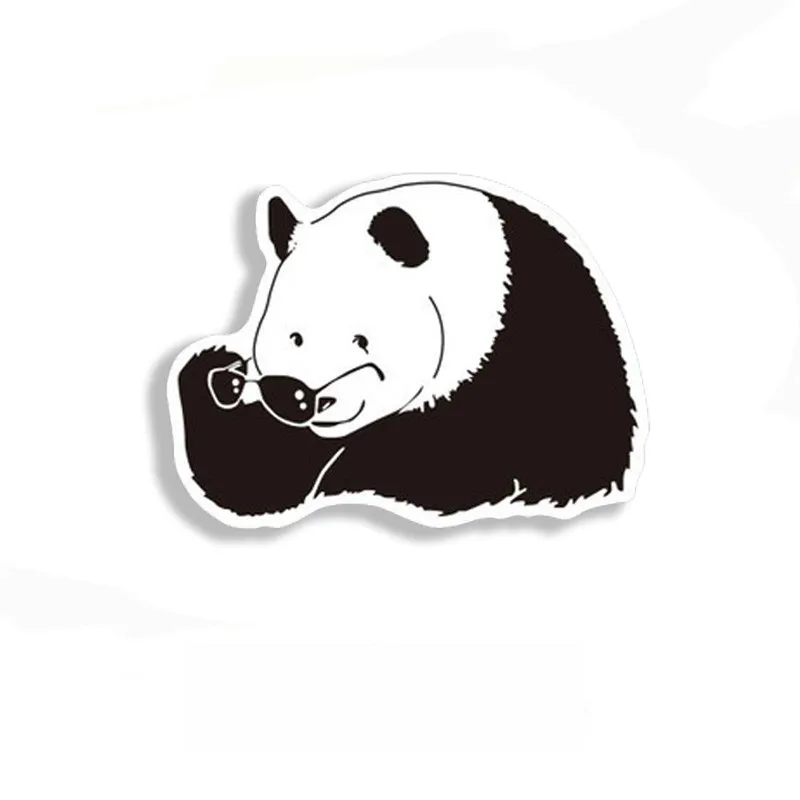 1Pcs Creative Panda Wear Sunglasses Stickers for Luggage Laptop Bicycle Motorcycle Car Styling Decals Waterproof Sticker | Игрушки и
