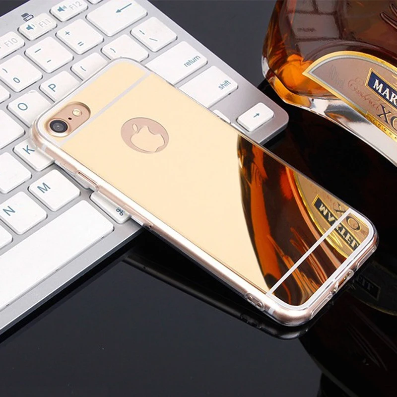 Модный Роскошный мягкий чехол накладка для iPhone 8 Plus 5 5S SE 6 6S 7 зеркальный защита