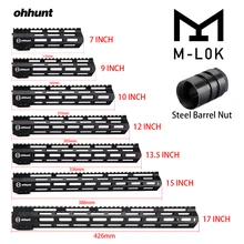 Ohhunt7 &quot9&quot 10 &quot12&quot 13 5 &quot15&quot 17 &quotAR15 Free Float M LOK Handguard Picatinny Rail Slim Style