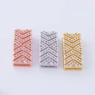 Медные Аксессуары для самостоятельного изготовления Стразы квадратной формы с микро-инкрустацией из фианита бусины соединители для изготовления ювелирных изделий