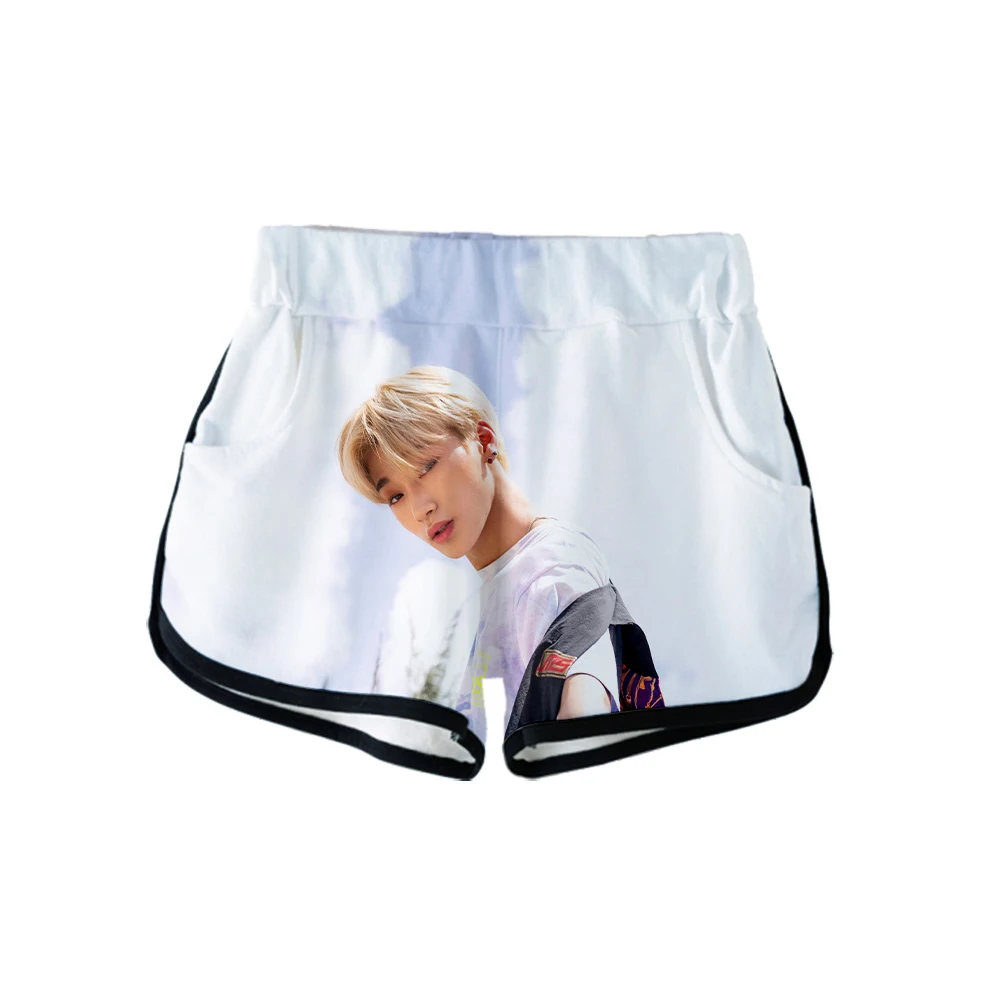 ATEEZ 3D Kpop женские шорты сексуальные короткие байкерские пижамы Harajuku летние