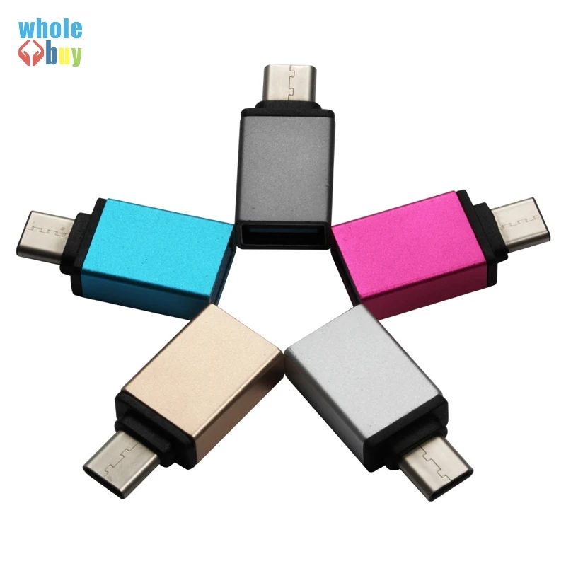 100 шт./лот USB C адаптер Type к 3 0 OTG кабель для Macbook pro Air Samsung S10 S9 OTG|Компьютерные кабели и