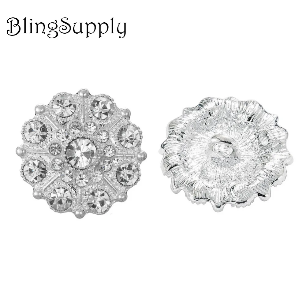 

Free shipping 25mm rhinestone button 50PCS/lot for hair accessary (BTN-5314)