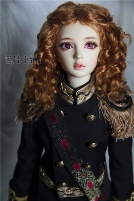 Orange Allaosify волос 1/6 1/3 1/4 bjd парик для кукол: кукольный парик высокого Температура волосы коричневые длинные вьющиеся парик - Color: Orange