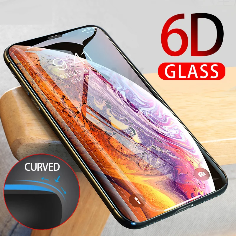 NAGFAK 6D закругленные края Полное покрытие экрана протектор для iPhone XS Max XR X 0,27 мм закаленное стекло для iPhone X 10 стеклянная пленка